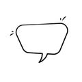 Versatile Line Art Speech Bubbles for Creative Projects Royalty Free Stock Photo
