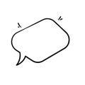 Versatile Line Art Speech Bubbles for Creative Projects Royalty Free Stock Photo