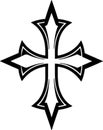 Elegant Maltese Cross Clipart for Religious Design.