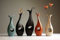 Versatile Modern vases set. Generate Ai