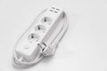 a versatile modern white extension cord with sockets and usb ports