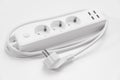 a versatile modern white extension cord with sockets and usb ports