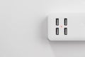 a versatile modern white extension cord with usb ports