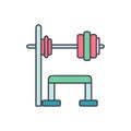 Versatile Olympic Weightlifting Bar Icon Design Royalty Free Stock Photo