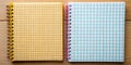 Versatile Stationery Options Blank Notepad Paper Spiral Notebooks and CheckeredLined Pages for Creative Expression and Royalty Free Stock Photo