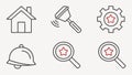 Versatile UI UX Icon Set. Home, Settings, Search, vector design Generative AI Royalty Free Stock Photo