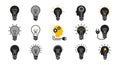 Innovation and idea generation vector symbols Royalty Free Stock Photo
