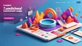 Versatile Vector UI UX Framework. AI generate