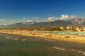 Versilia beach coast view Royalty Free Stock Photo