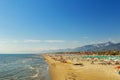 Versilia coast view on summer Royalty Free Stock Photo