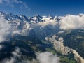 Aerial view of the Lauterbrunnen valley, Switzerland