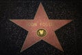 Jodie Foster`s star on the Hollywood Walk of Fame Royalty Free Stock Photo