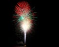 Fourth of July fireworks over beautiful Panama City Beach, Fl USA Gulf of Mexico Royalty Free Stock Photo