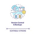 Version control and backups concept icon