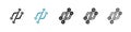 Version control icon vector set on white background