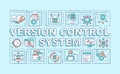 Version control system word concepts blue banner Royalty Free Stock Photo