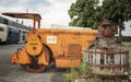 VERSMOLD, GERMANY. JUNE 20, 2021. Auto House. Retro Hamm diesel powered road roller