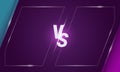 Versus letters screen background design. Announcement of a two fighters or team frame battle Royalty Free Stock Photo