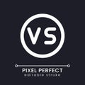 Versus button pixel perfect white linear ui icon for dark theme