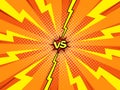 Versus comic book template background, superhero battle intro Royalty Free Stock Photo