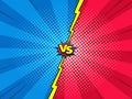 Versus comic book template background, superhero battle intro Royalty Free Stock Photo