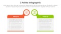 versus or compare and comparison concept for infographic template banner with big box table with bubble circle header badge with