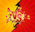 Versus competitive concept in comic style. Royalty Free Stock Photo