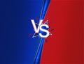Versus Duel Headline Background with Blue and Red Sides. Vector