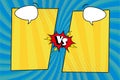 Versus.Fight background comic pop art style design.vs letters and speech bubble.Place for text