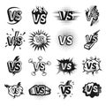 Versus icon sketch set