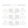 Versus infographic chart design template