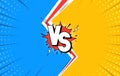 Versus Letters Fight Background Flat Comics Style Design. Vector Royalty Free Stock Photo