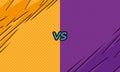 Versus letters fight backgrounds comics style design Royalty Free Stock Photo