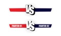 Versus Logo blue vs red. VS vector letters illustration. Competition icon. Vector illustration