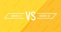 Versus screen with geometric shapes. Vs battle headline. Modern vector illustration in flat style