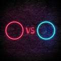 Versus screen in neon style Royalty Free Stock Photo