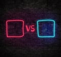 Versus screen in neon style Royalty Free Stock Photo