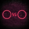 Versus screen in neon style Royalty Free Stock Photo