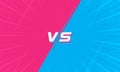 Versus Screen Pink and Light Blue With Halftone and Comic Zoom Line Royalty Free Stock Photo