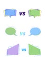 Versus screen templates. Vector illustration.