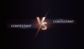 Versus screen. Vs battle headline, conflict duel between Red and Blue teams. Confrontation fight competition. Royalty Free Stock Photo