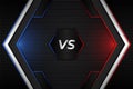 Versus Sports Battle Competition Glow Geometric Red and Blue on Dark Background