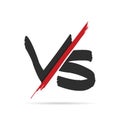 Versus symbol icon with shadow. Vector illustration