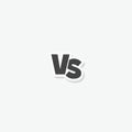 Versus text or vs letter sticker design