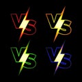 Versus Vector Icons Royalty Free Stock Photo