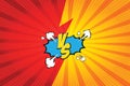 Versus. vs. Fight backgrounds comics style design. Vector illustration. Royalty Free Stock Photo