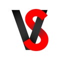 Versus VS icon letters fight Vector illustration on white background