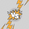 Versus VS letters fight background  in flat comics style design with halftone Royalty Free Stock Photo