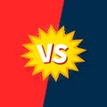 Versus VS letters fight backgrounds, in flat comics style design. Vector illustration.