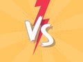Versus VS letters fight backgrounds, in flat comics style design. Vector illustration Royalty Free Stock Photo